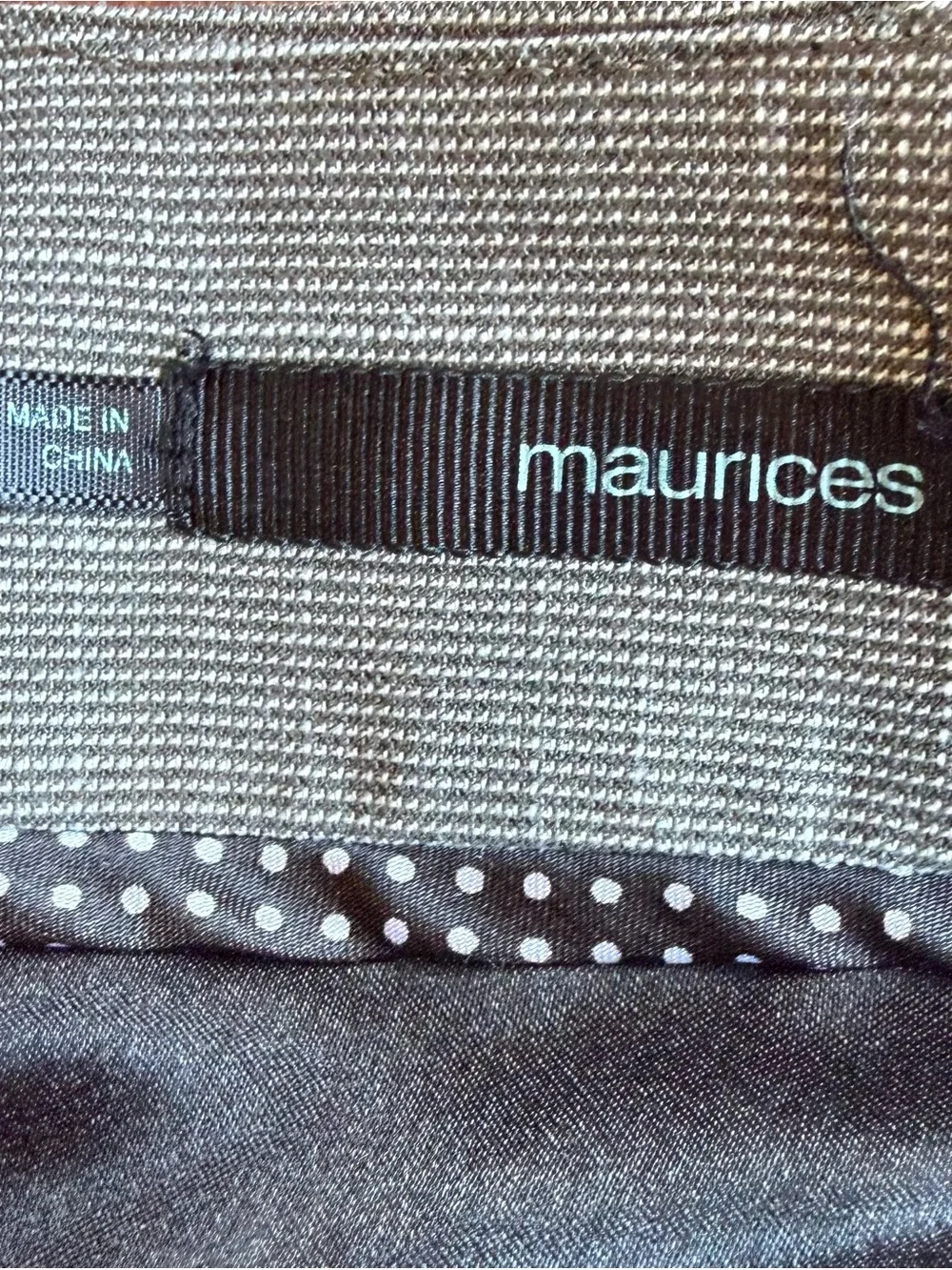 Maurices Gray Pinstripe Button Front Vest - M